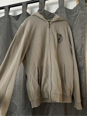 Versace Jeans Collection Taupe Hooded Zip Jacket